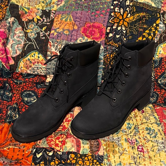 Timberland Kinsley Black Leather Boot - Size 9.5 - Picture 3 of 6